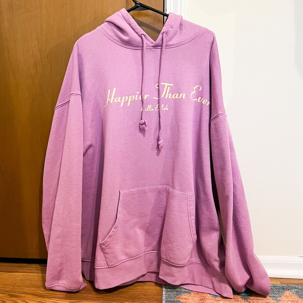 Billie Eilish - Happier Than Ever Urban Outfitters Purple Hoodie - XL